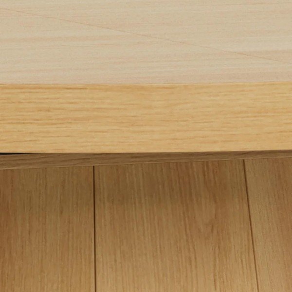 Ümmargune pikendatav söögilaud lisapealse plaadiga, tammepuust dekooriga ø 120 cm Atmore - Actona-image-3