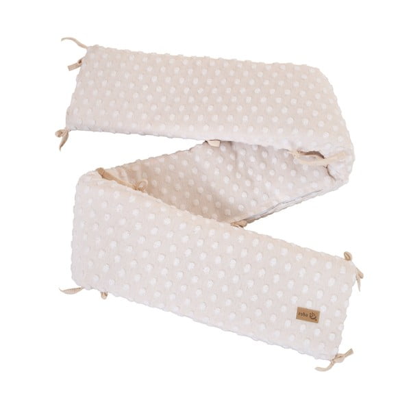 Beež puuvillaseguga võrevoodi äärekaitse 170 cm Frosty Almond - Roba