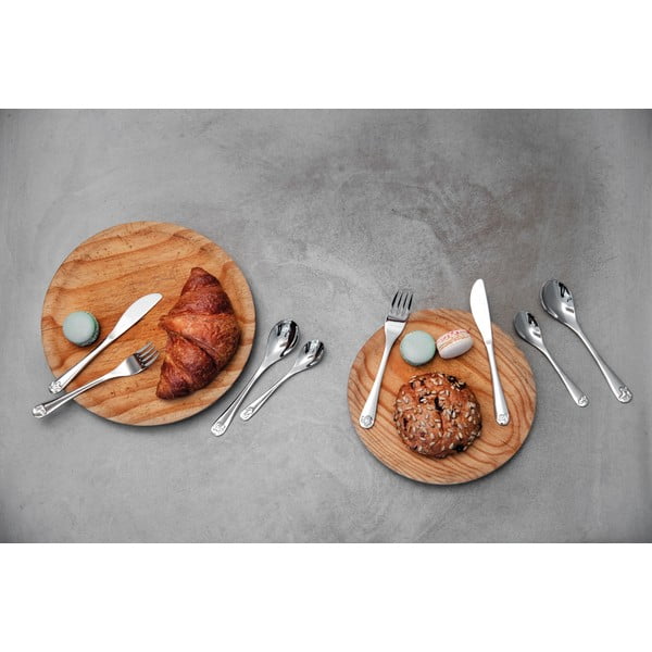 Roostevabast terasest laste söögiriistad hõbedased 4 tk Water life - Zilverstad-image-1