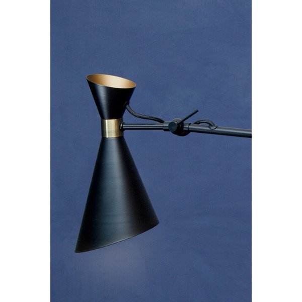 Must/kuldne metallist ripplamp metallvarjuga Linox - Premier Housewares-image-2