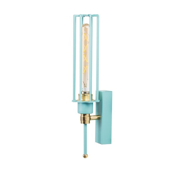 Světle modrá nástěnná lampa Single II