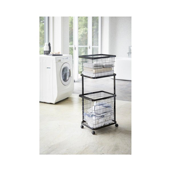 Černý vozík na koše na prádlo YAMAZAKI Tower Laundry-image-1