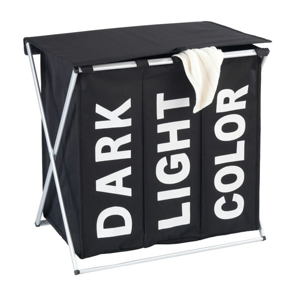 Must Trio kolmekordne pesukorv, 118 l - Wenko-image-1