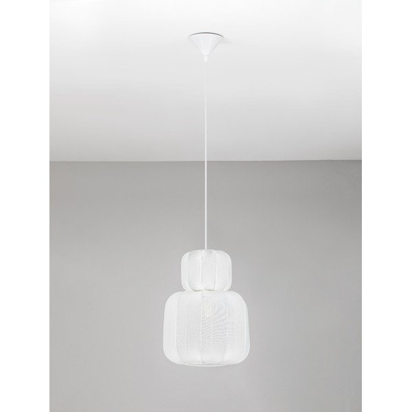 Mattvalge kangast ripplamp ø 28 cm Delina - Nova Luce-image-3