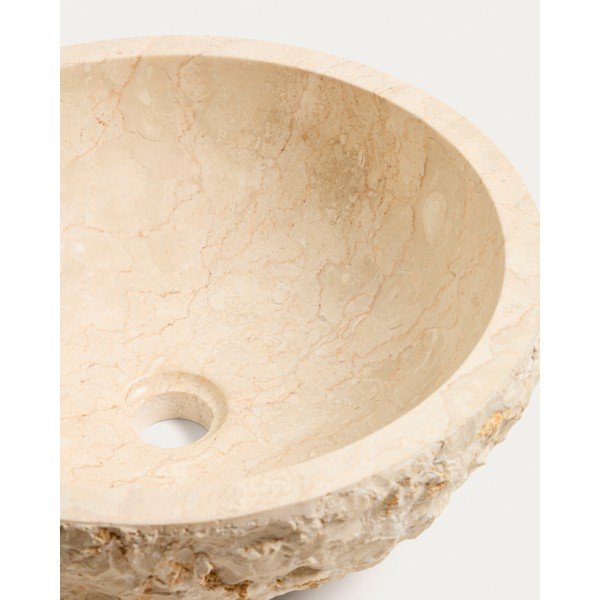 Beež kivist ümmargune kraanikauss ø 40 cm Orvane - Kave Home-image-3