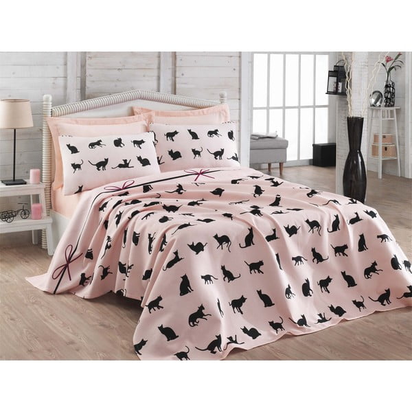 Kahekohaline voodipesu koos padjapüüride ja linadega Cat, 200 x 235 cm Cats - Mijolnir