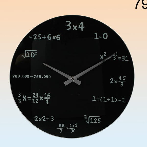 Nástěnné hodiny Maths