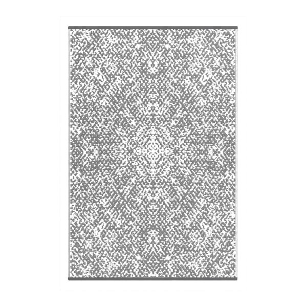 Šedo-bílý oboustranný koberec vhodný i do exteriéru Green Decore Gatra, 150 x 240 cm