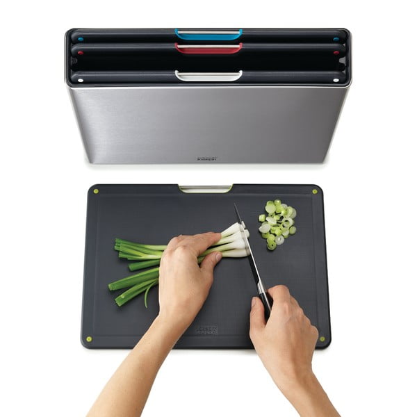 Lõikelaudade komplekt 4tk koos hoidjaga 7x35,5 cm Folio - Joseph Joseph-image-3