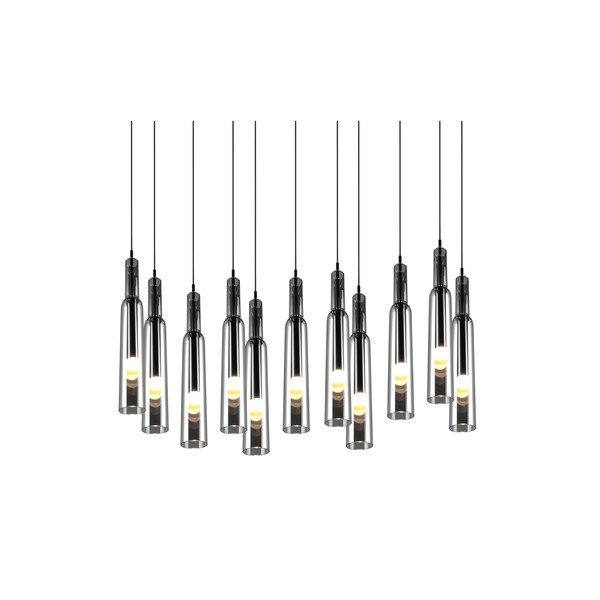 Hõbedane klaasist varjuga LED rippvalgusti Lucent - Trio Select-image-2