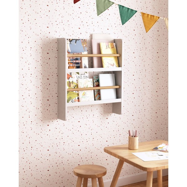 Valge astmeline laste riiul 50 cm Gopi - Kave Home-image-1