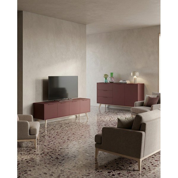 Matt terrakota värvi telekaalus 140x53x40 cm Campus - Marckeric-image-1