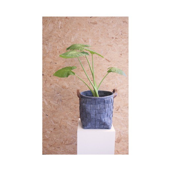 Tmavě šedý úložný koš s koženými úchyty PT LIVING Storage, ⌀ 34 cm-image-2