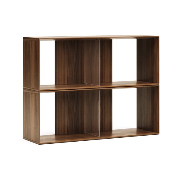 Pähklipuu dekooriga moodulriiulite süsteem 2 tk 101x76 cm Litto - Kave Home-image-2