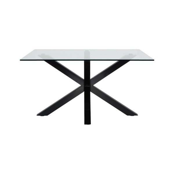 Must kohvilaud klaasist pealispinnaga 70x130 cm Argo - Kave Home