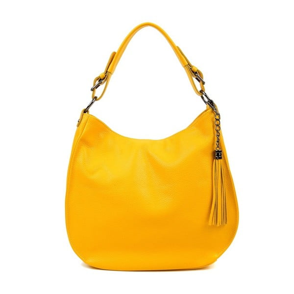 Žlutá kožená kabelka Luisa Vannini Paresso