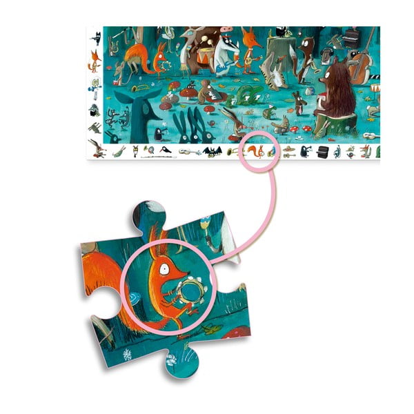 Laste puzzle vaatlusmetsade orkester - Djeco-image-3