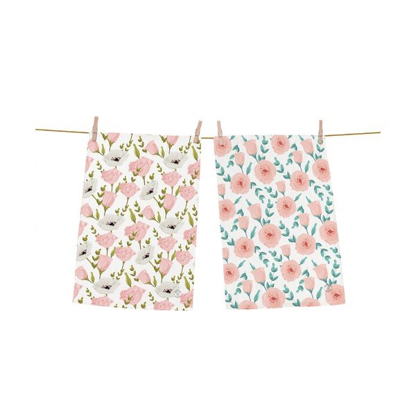 2 puuvillasest rätikust koosnev komplekt, 50 x 70 cm Soft Roses - Butter Kings
