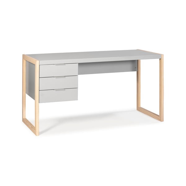 Hall kirjutuslaud männipuidust jalgadega Frank - Marckeric-image-2