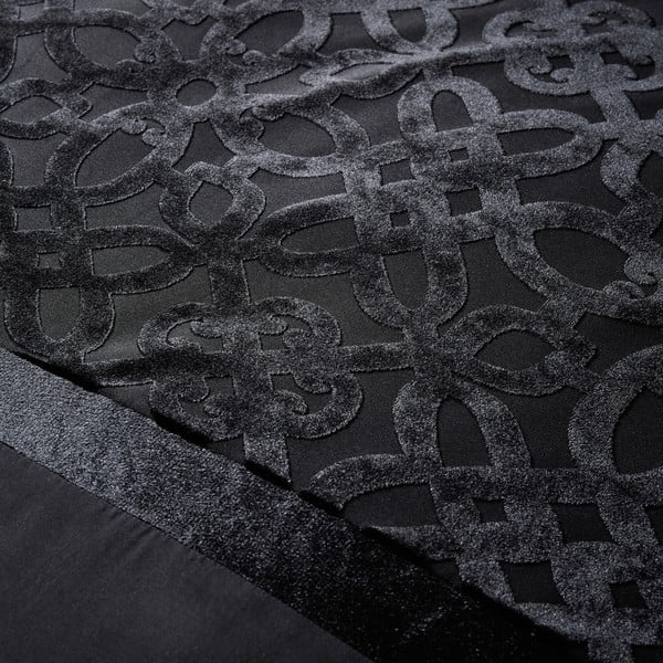 Must sametist voodipesu kaheinimesevoodile 200x200 cm Lattice Cut - Catherine Lansfield-image-3