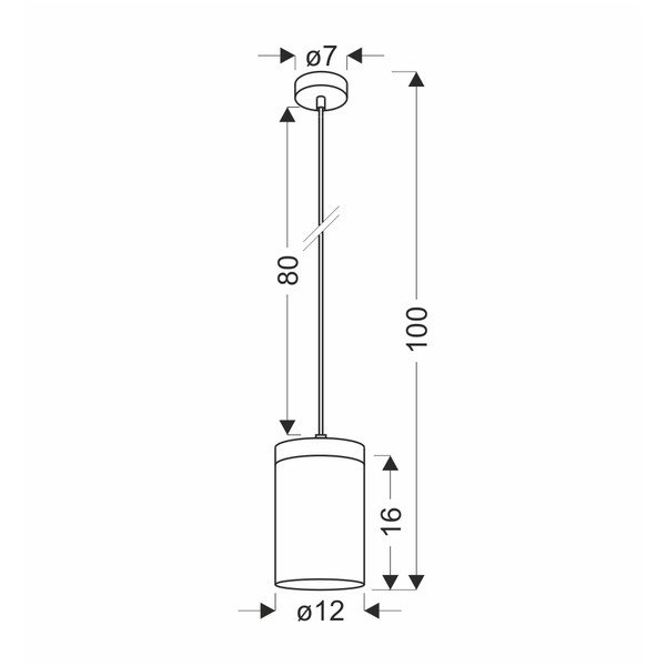 Rippvalgusti musta klaasist varjuga ø 12 cm Wels - Candellux Lighting-image-1
