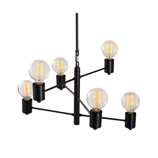 Must rippvalgusti 6 pirnile Hexa Long - Opviq lights-image-3