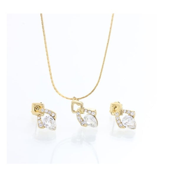Set náhrdelníku a náušnic Laura Bruni Classy Crystal