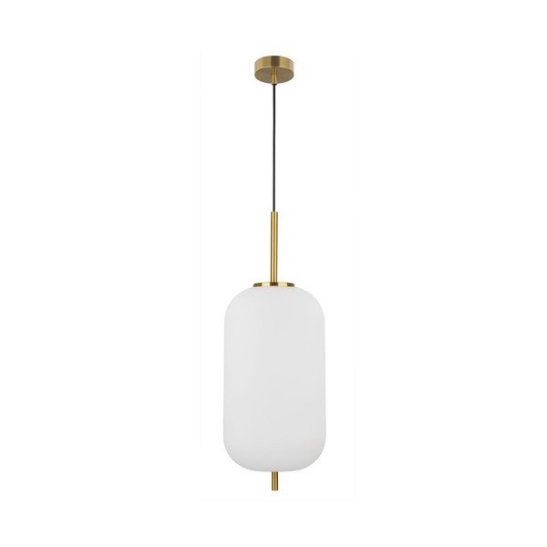 Valge/messingvärvi klaasist ripplamp ø 22 cm Lato - Nova Luce