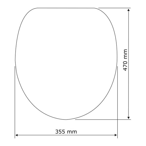 Valge WC-istekene, kergesti sulguv, 47 x 35,5 cm Calla - Wenko-image-4