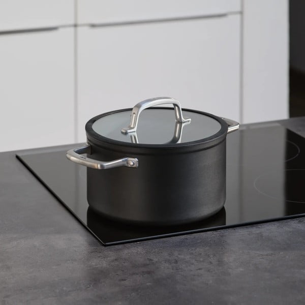 Alumiiniumist pott induktsioonpliidile koos kaane ja mittenakkuva pinnaga 5,5 l Meda 3.0 - FABINI-image-1