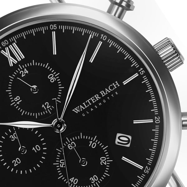 Pánské hodinky s páskem z nerezové oceli ve stříbrné barvě Walter Bach Style-image-2