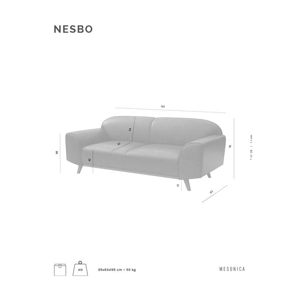 Tumehall nahkdiivan 193 cm Nesbo - MESONICA-image-3