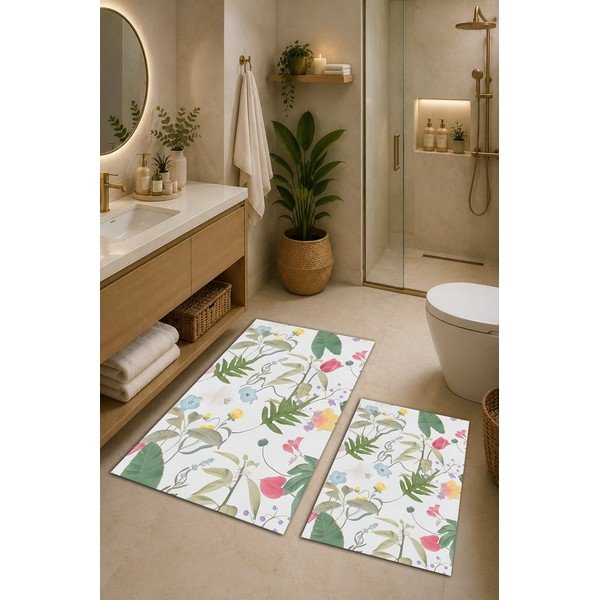 Vannitoamatid komplektis 2 tükki 60x100 cm Floral - Mila Home-image-1