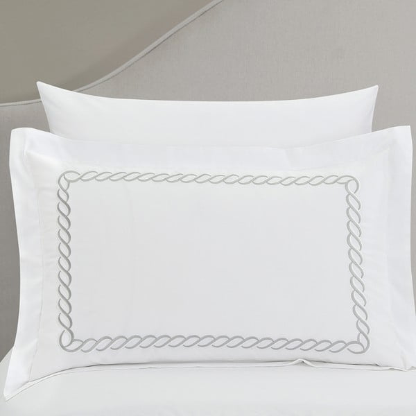 Valge satiin-puuvillast voodipesu üheinimesevoodile 140x200 cm Whispered Serenity - Mila Home Luxury-image-3