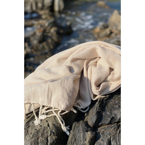 Beež puuvillane rannatekk 90x175 cm Retro - Foutastic-image-1