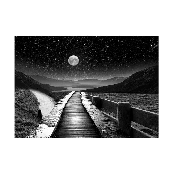 Klaasist maal 120x80 cm Moon path - Styler