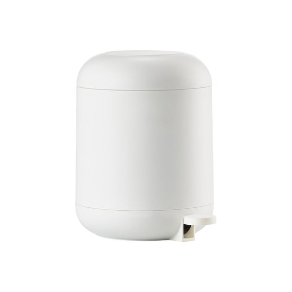 Valge plastikust pedaaliga prügikast 4 l Sensu - Zone