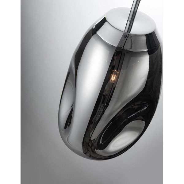 Läikiv hõbedane klaasist ripplamp, ø 22 cm Lava - Nova Luce-image-2