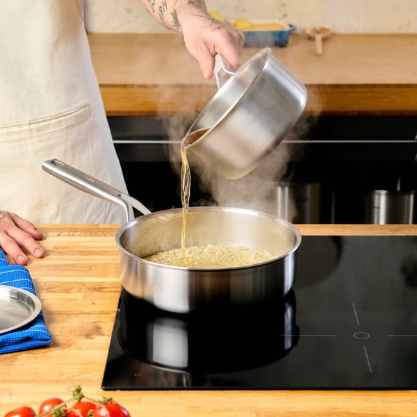 Roostevabast terasest pann koos kaanega ø 24 cm Lucca 3.0 - FABINI-image-1