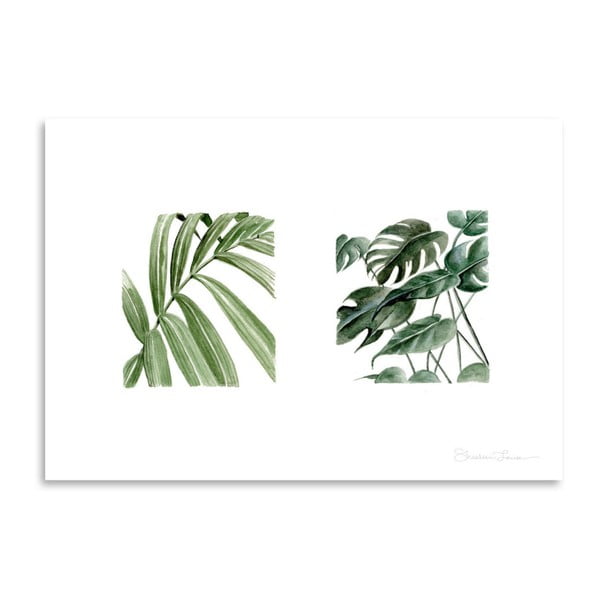 Plakát Americanflat Greenery Squares by Shealeen Louise, 30 x 42 cm