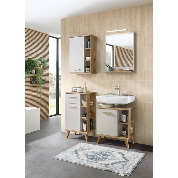 Valgustuse ja riiuliga seinapeegel 60x74,5 cm Quickset 966 - Pelipal-image-2