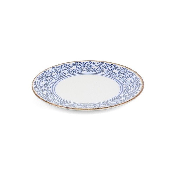 Valge/sinine portselanist magustoidutaldrik ø 16 cm Azul - BonBistro-image-2