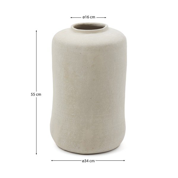 Kreemikas kõrge papjeemašee vaas (kõrgus 55 cm) Serina - Kave Home-image-4