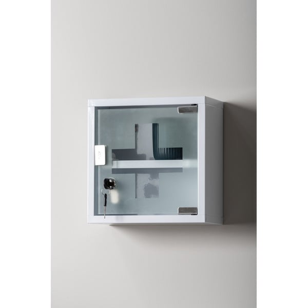 Valge metallist seinale esmaabikarp  12x25 cm    – PT LIVING-image-1