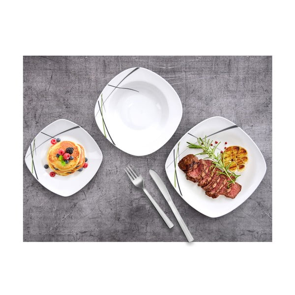 18-osaline portselanist nõudekomplekt Roheline - Orion-image-3