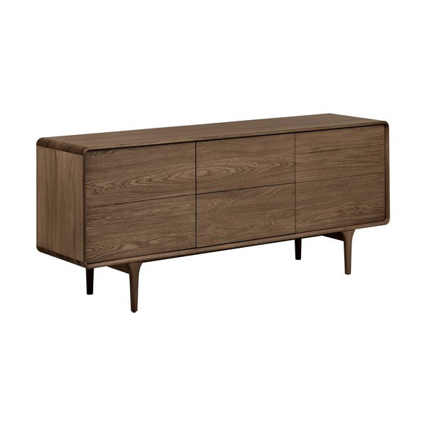 Tumepruun tammepuust kummut 180x75x45 cm Darwin - House Nordic