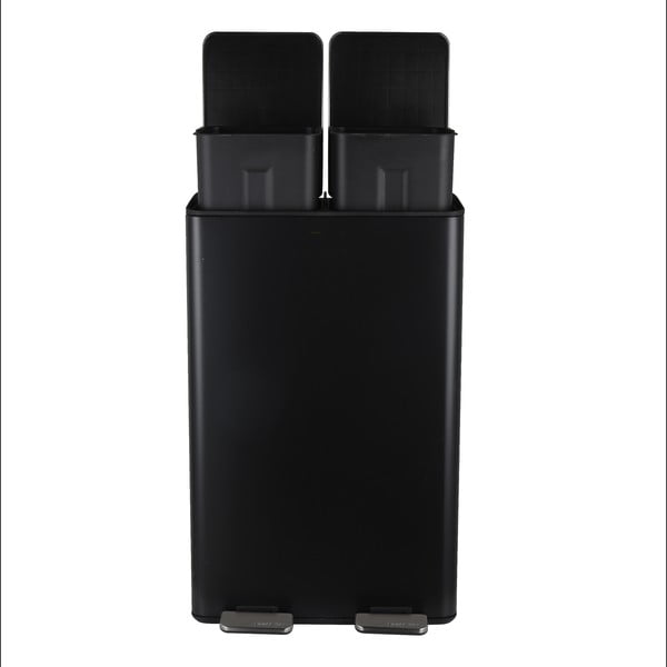 Matt must terasest prügikast 2x30 l sorteeritud jäätmete jaoks/pedaaliga Aliya - Spirella-image-2