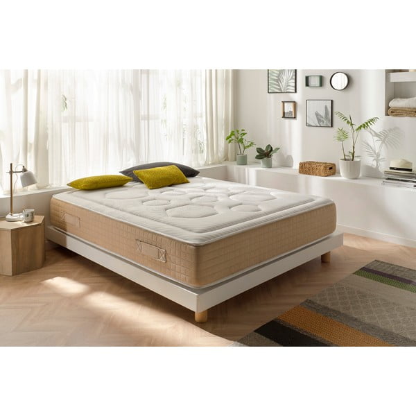 Kõva/keskmine kahepoolne termoreguleeriv vedrumadrats 140x190 cm Hexaflex Bagged Springs Gel - Moonia-image-1
