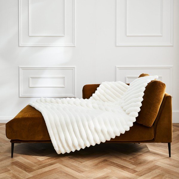 Kreemikas mikroplüüstekk 180x220 cm Boudoir - douceur d'intérieur-image-4