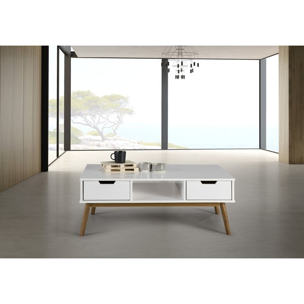 Valge kohvilaud, mis on valmistatud massiivsest männipuidust Baku - Marckeric-image-4